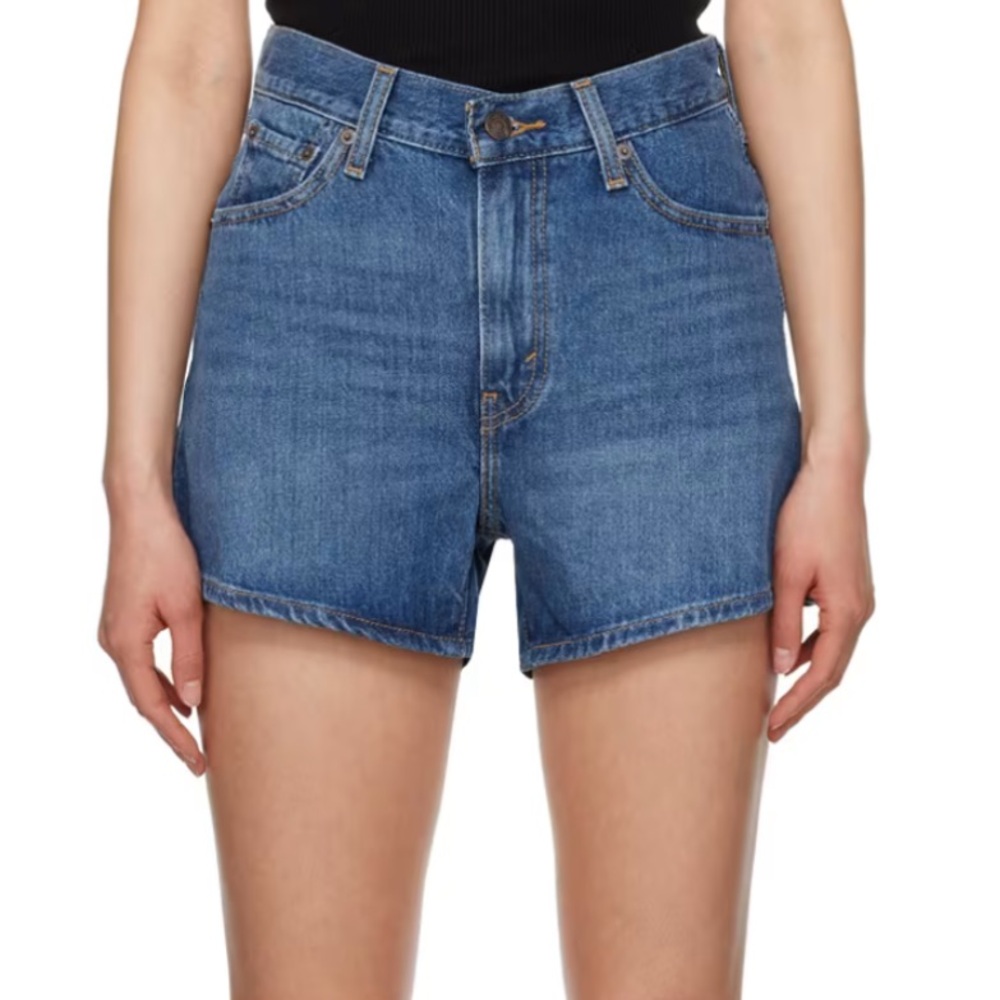 Levi's Blue 80s Mom Denim Shorts